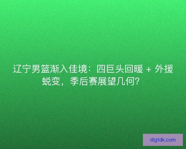 辽宁男篮渐入佳境：四巨头回暖 + 外援蜕变，季后赛展望几何？
